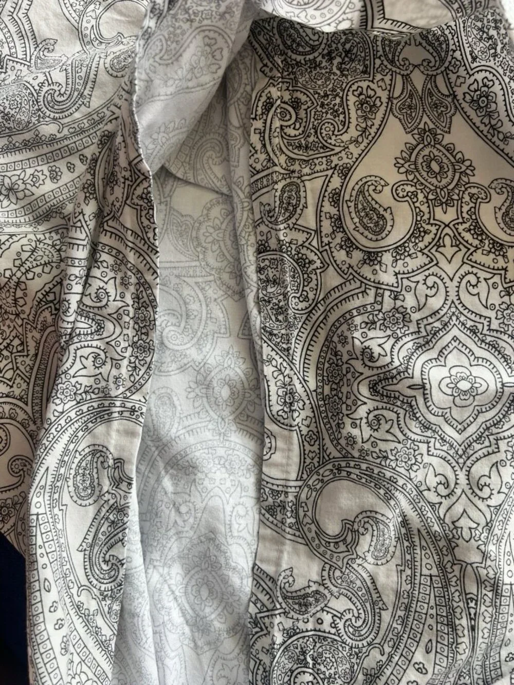 Ikea JATTEVALLMO Pillowcases KING Size Paisley Black White PAIR 80% Cotton NICE